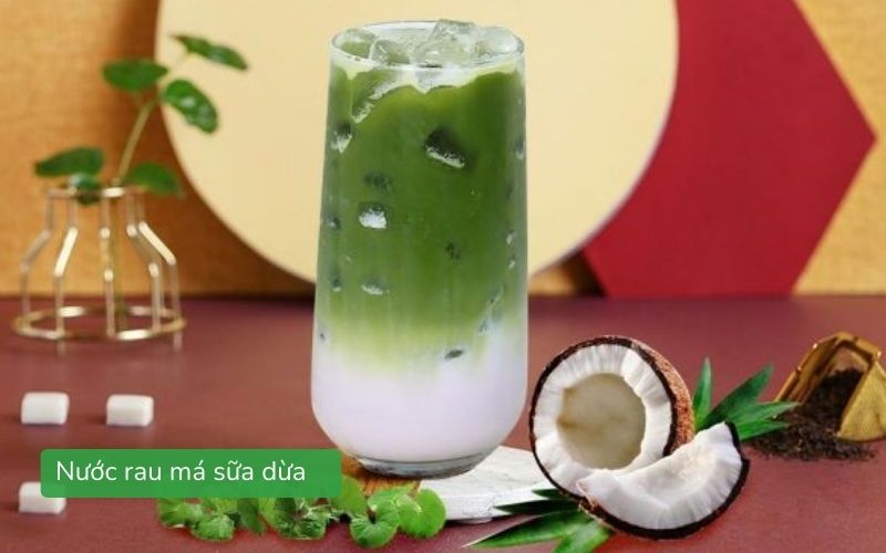 Ly rau má sữa dừa màu xanh ngọc, hấp dẫn