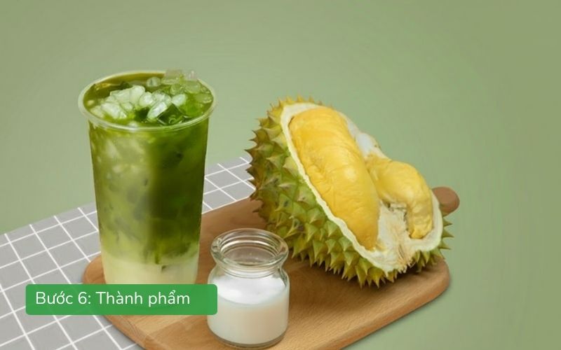 Sinh tố rau má đậu xanh sầu riêng mát lành, thơm ngon