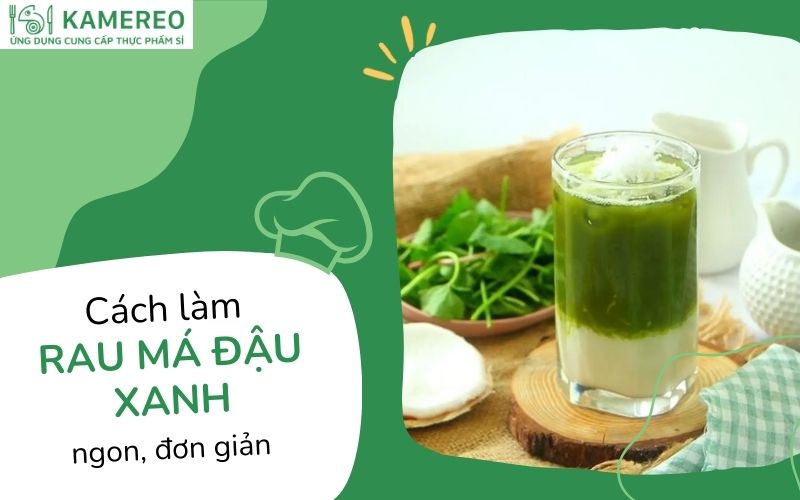 cách làm rau má đậu xanh