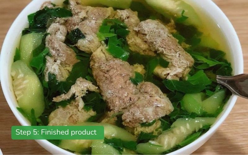 Delicious and attractive crab and jute soup