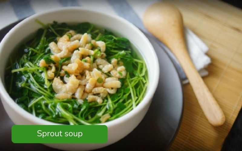 Fresh, green, and subtly sweet sprout soup