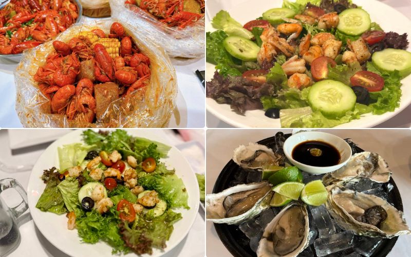 The Cajun Cua sử dụng nguyên liệu tươi cho các món ăn phong phú