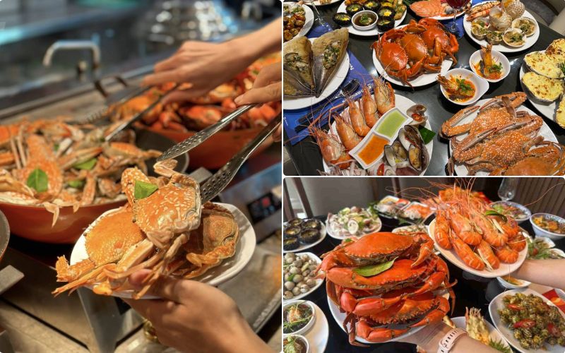 Poseidon có menu hơn 200 món ăn từ hải sản, BBQ, salad và lẩu