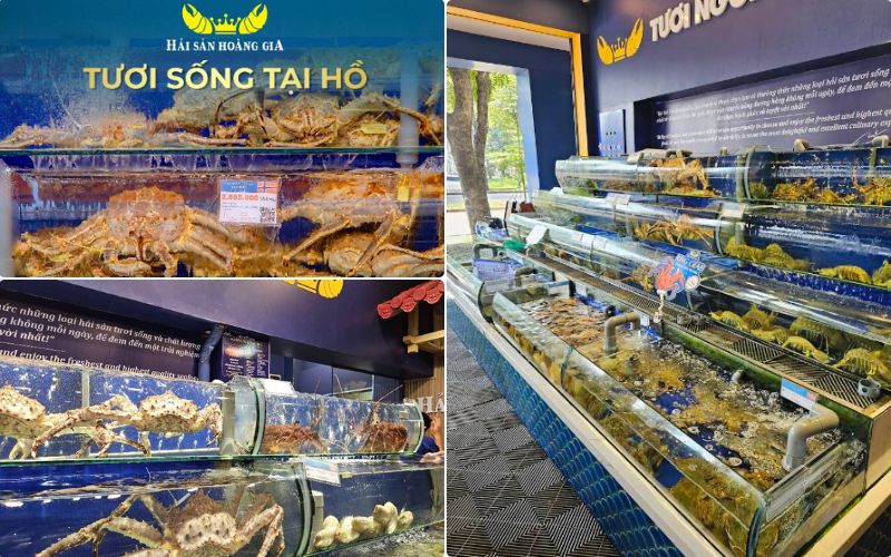 Món hải sản tươi sống cao cấp tại Hoàng Gia