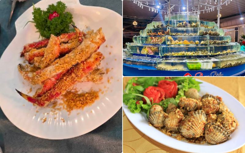 Nhà hàng có phục vụ King Crab và nhiều loại hải sản khác 