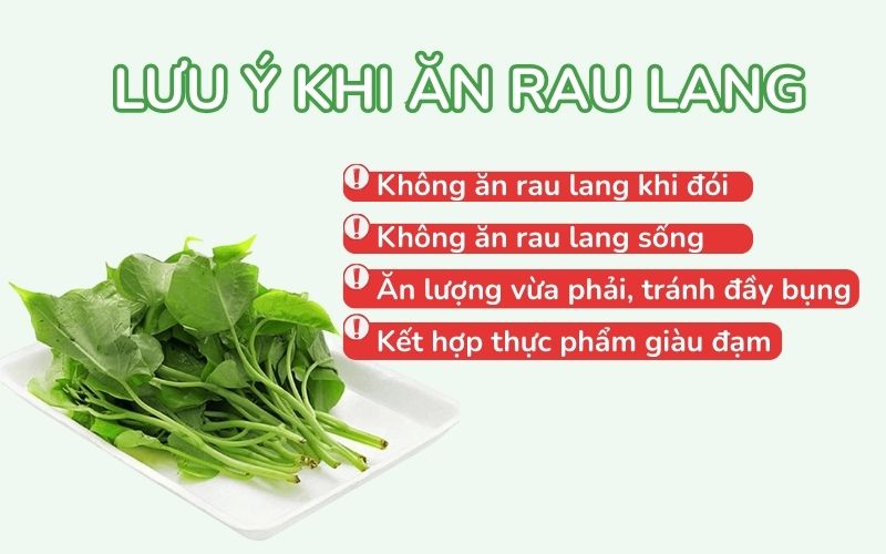 Các lưu ý khi ăn rau lang