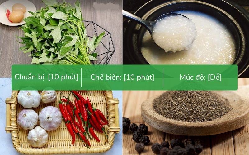 Nguyên liệu làm rau lang xào mẻ