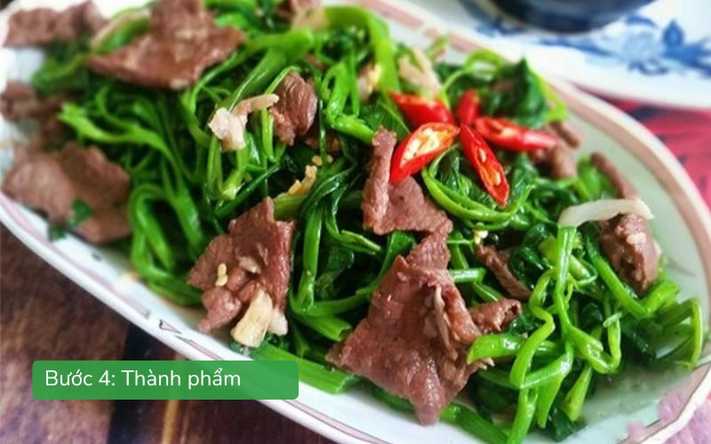 Món rau lang xào thịt bò ngon miệng, giàu dinh dưỡng