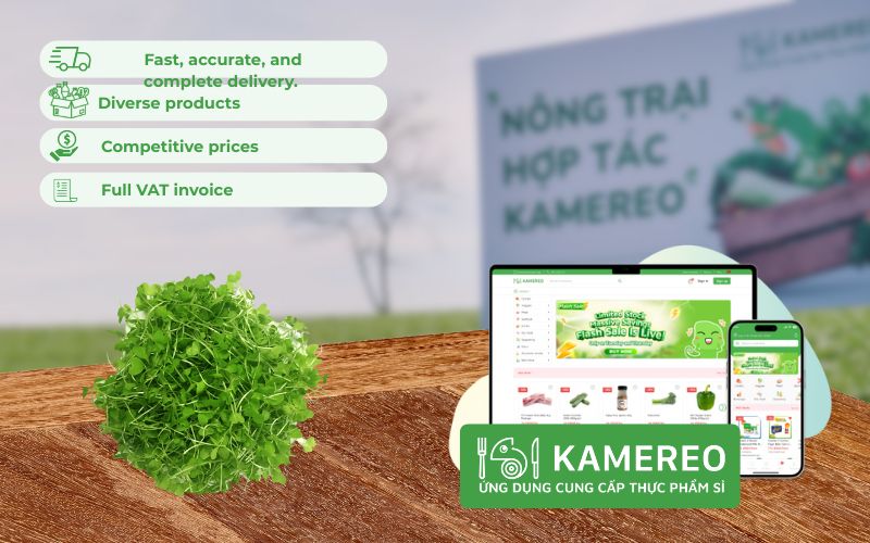 Kamereo - An application providing wholesale sprouts at good prices for F&B businesses.