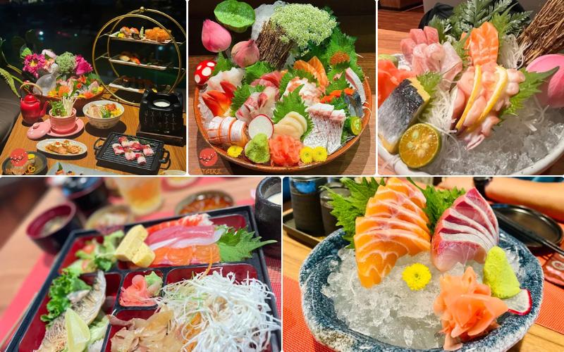Sushi đầy đặn được chế biến từ nguồn nguyên liệu tươi ngon
