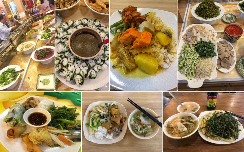 Mãn Tự thay đổi thực đơn mỗi ngày với gần 30 món chay phong phú