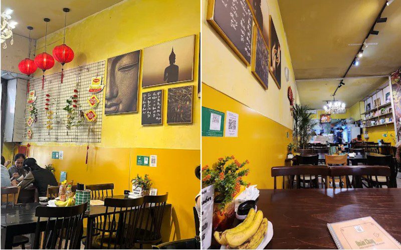 Không gian Quán chay Sala nhẹ nhàng, ấm cúng