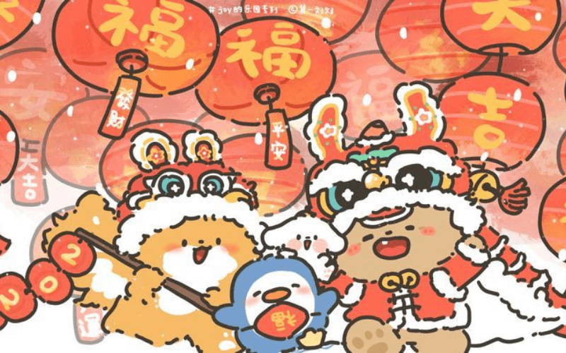 Avatar Tết cute, meme dễ thương 06