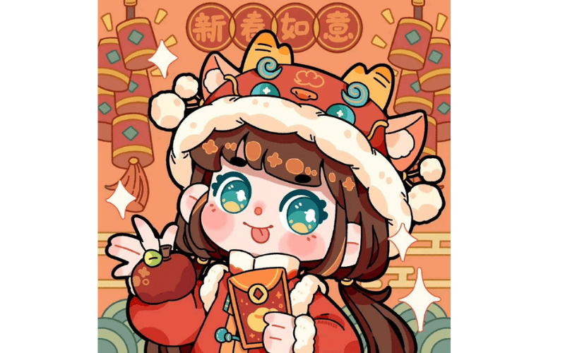 Ảnh avatar Tết cho nữ 02