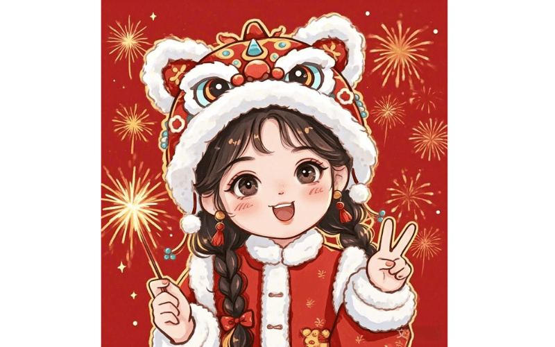 Ảnh avatar Tết cho nữ 06