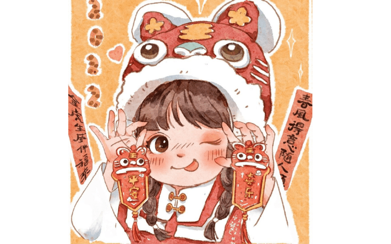 Ảnh avatar Tết cho nữ 07