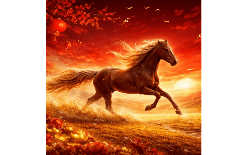 Avatar Tết con ngựa cực chất cho Tết Bính Ngọ 2026 09