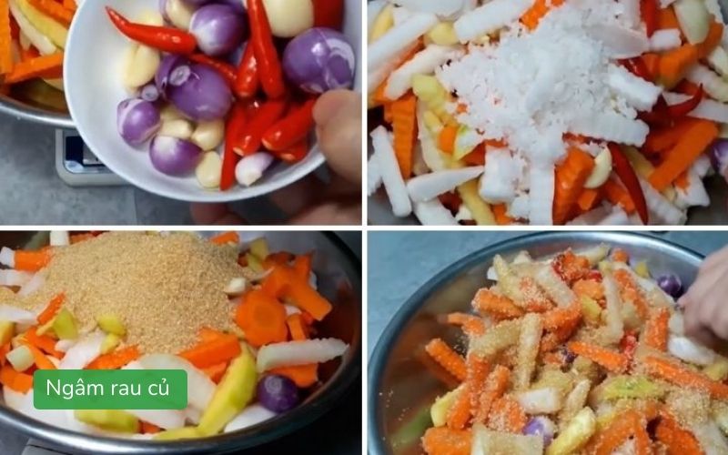 Đu đủ cà rốt được ngâm đường giúp tăng độ giòn