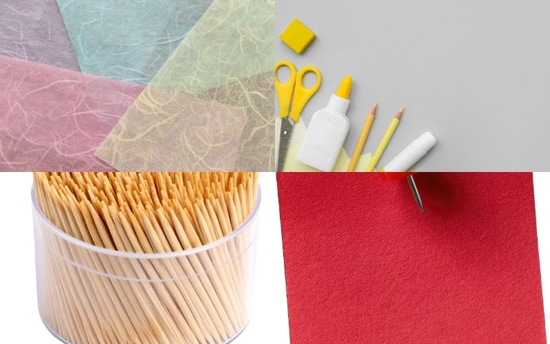 Vật liệu làm thiệp Tết 3D