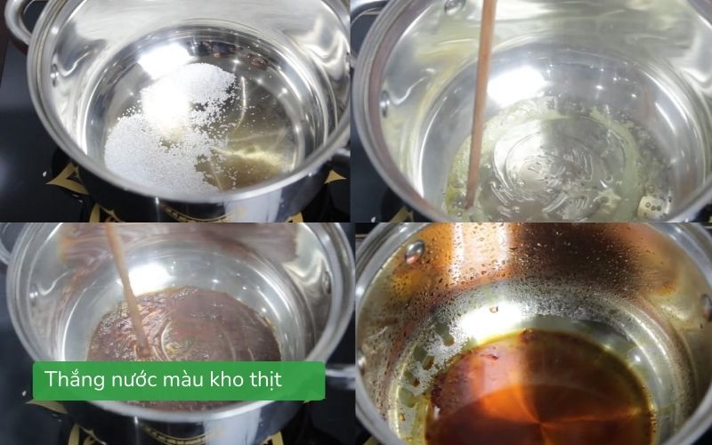 Đường đang thắng thành nước màu nâu cánh gián