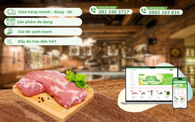 Kamereo - Ứng dụng cung cấp thực phẩm sỉ giá tốt, đầy đủ VAT cho doanh nghiệp F&B