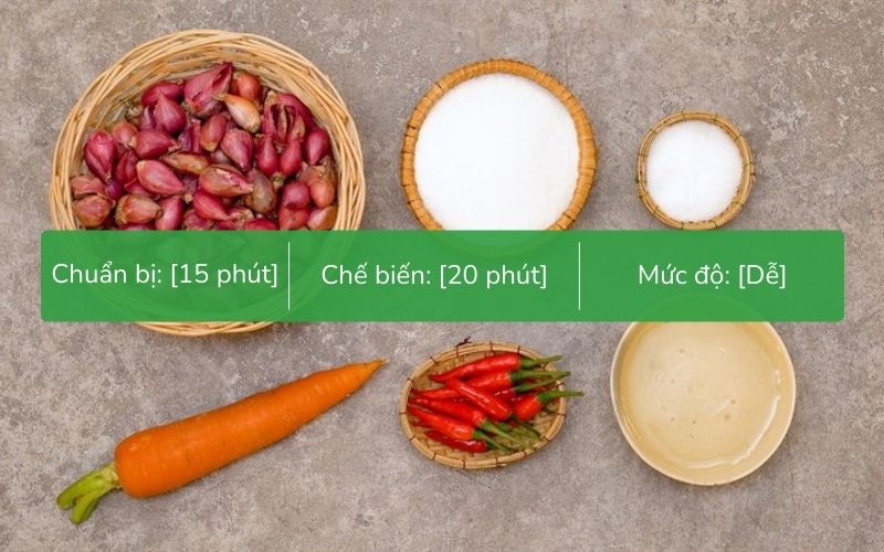 Nguyên liệu làm muối dưa hành chua ngọt ngon giòn