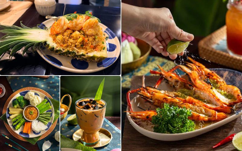 Menu ăn uống đa dạng với các món Thái chuẩn vị
