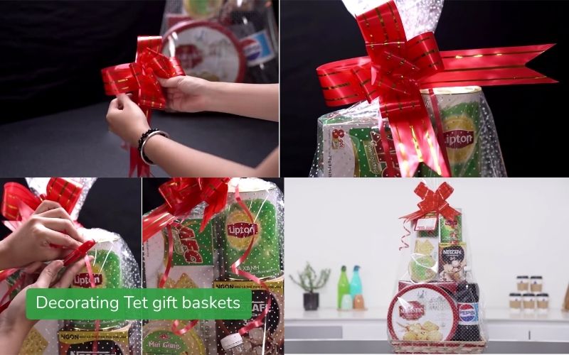 Decorating Tet gift baskets