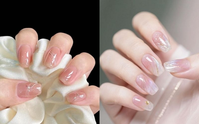 Nail Tết màu hồng đơn giản nhưng nổi bật