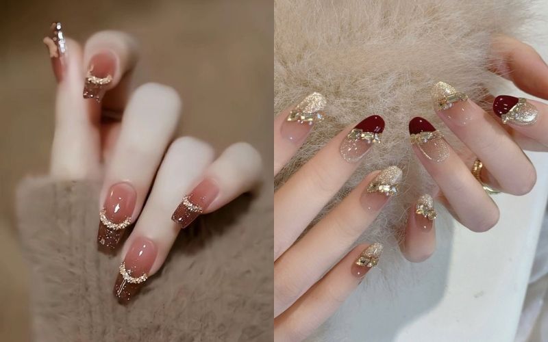 Mẫu nail đỏ cầu kỳ cho dịp Tết 2026