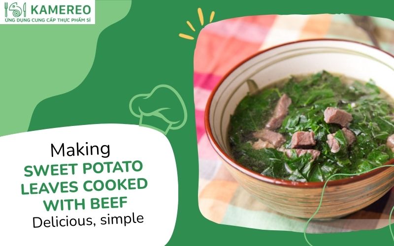 Spinach soup with beef