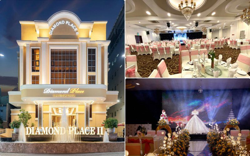 Không gian tại Diamond Place II phù hợp với nhiều phong cách cưới khác nhau