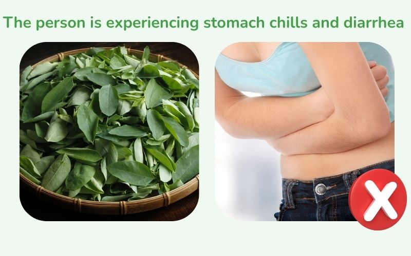 People with stomach chills or diarrhea should not eat sweet potato leaves