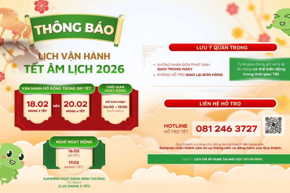 Kamereo mở rộng vận hành phục vụ doanh nghiệp F&B dịp Tết Nguyên Đán 2026 tại TP.HCM