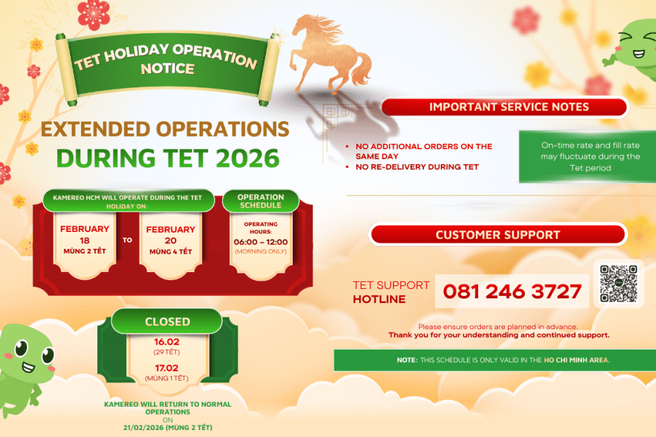 Kamereo Expands Operations to Support F&B Businesses During Lunar New Year 2026 in Ho Chi Minh City