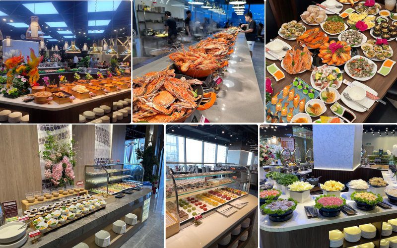 Thực đơn buffet hải sản đa dạng, đầy đủ các món 