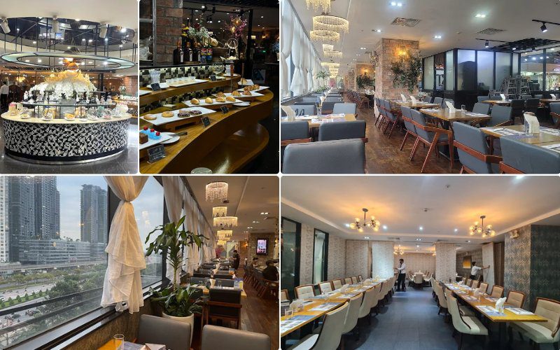 Không gian hiện đại với nhiều quầy đồ ăn từ Á đến Âu