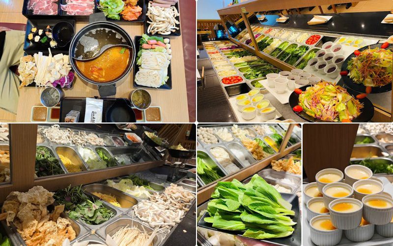 Thực đơn đa dạng các món lẩu và món ăn Nhật Bản