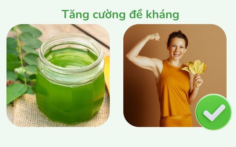 Uống nước dừa với rau ngót giúp tăng cường đề kháng nhờ vitamin và khoáng chất