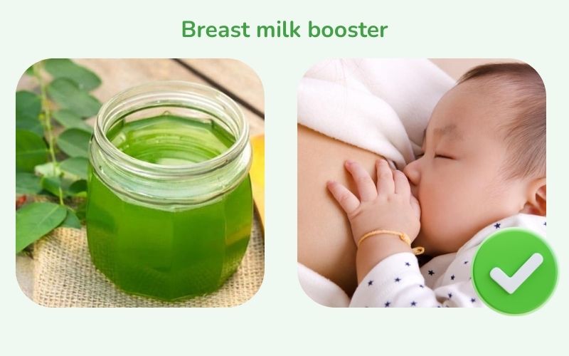 Coconut water with spinach helps postpartum women support milk production and recover their health.