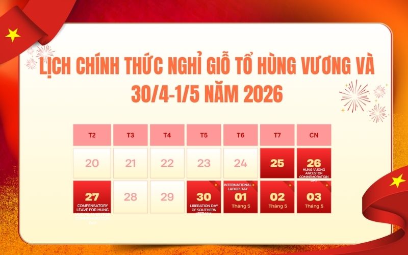 Special features of the April 30th and May 1st, 2026 holiday schedule