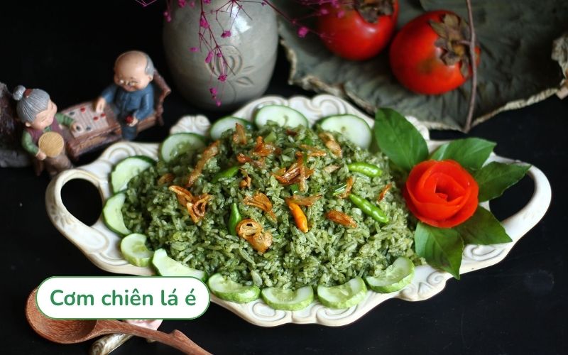 Cơm chiên lá é thơm lạ miệng