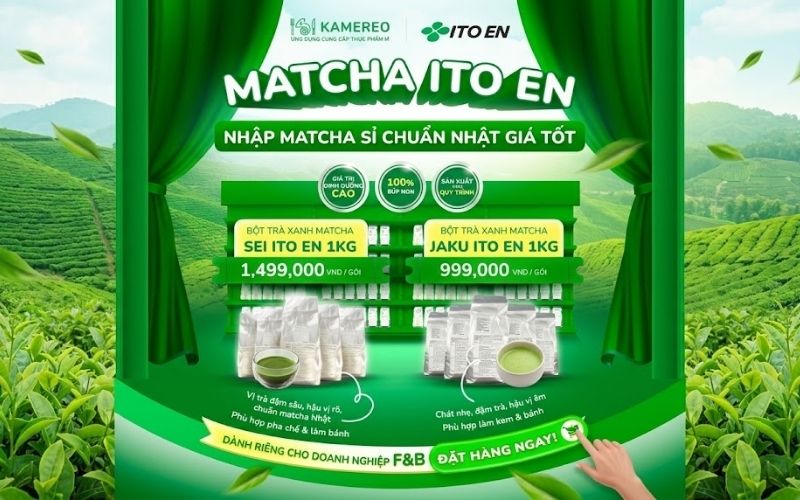 Import wholesale Japanese matcha at good prices from Kamereo for cafes and restaurants.