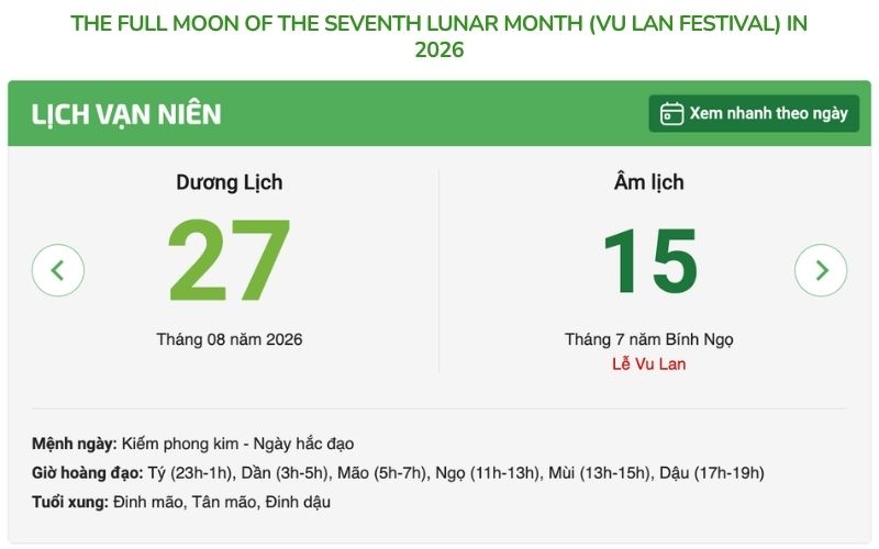 Accurate Mid-July Festival Calendar 2026
