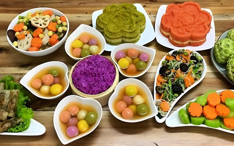 Mâm cúng phật chay ngày rằm tháng 7