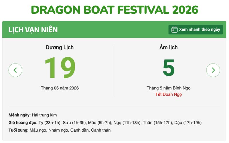 Accurate Dragon Boat Festival Countdown