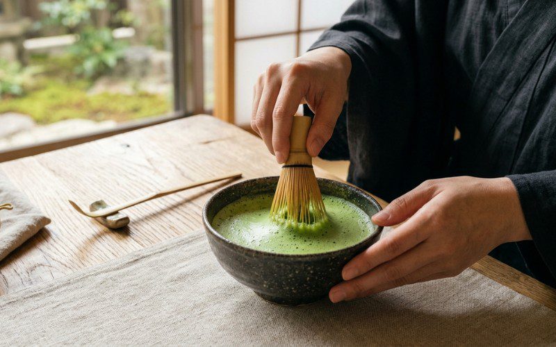 Matcha ceremonial grade hoặc premium grade phù hợp pha uống hằng ngày