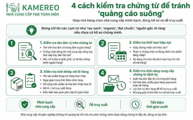 Cách kiểm tra chứng từ để tránh “quảng cáo suông”