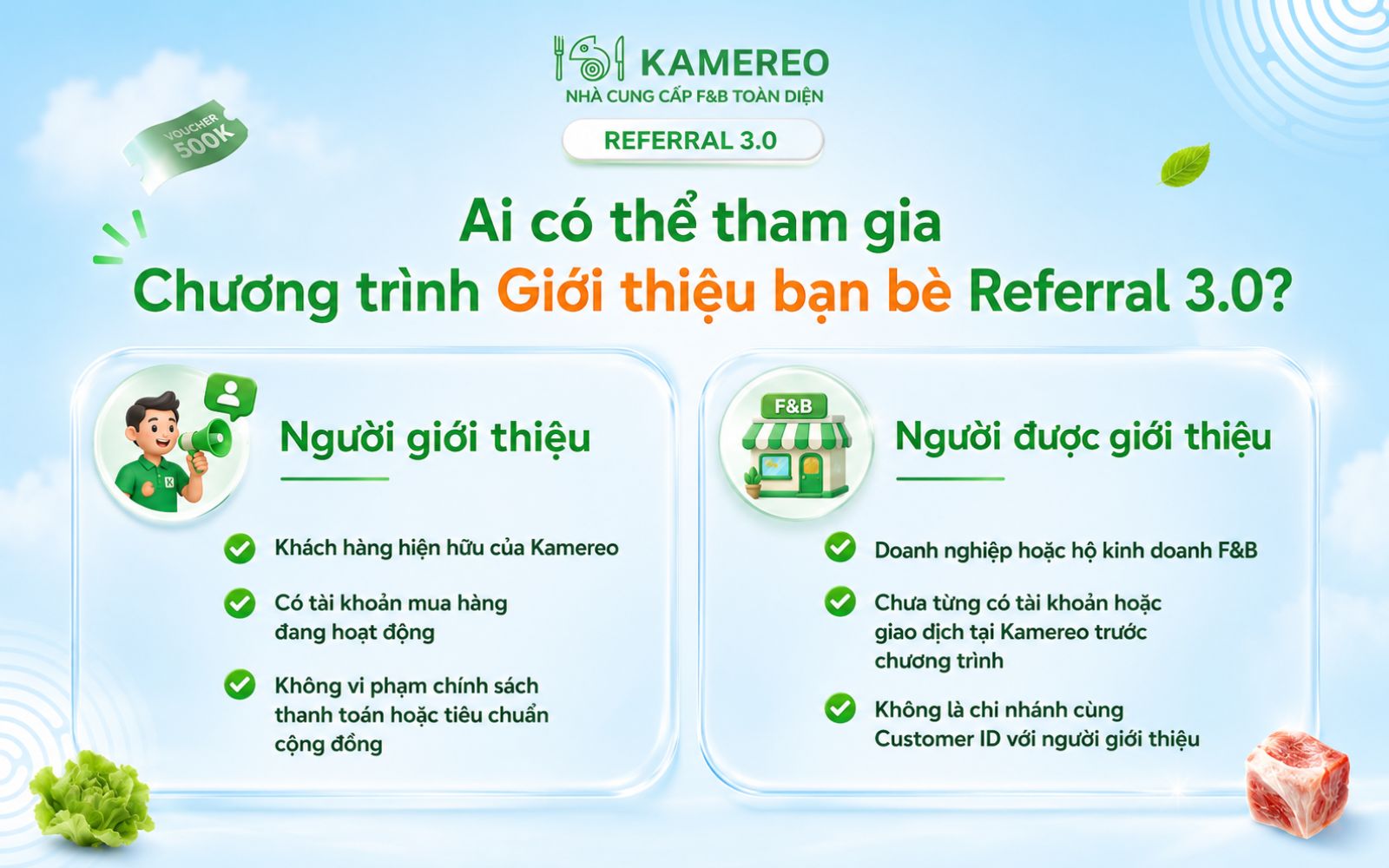 Khách hàng hiện tại của Kamereo có thể gửi mã mời bạn mới chưa từng có tài khoản hoặc phát sinh giao dịch tại Kamereo