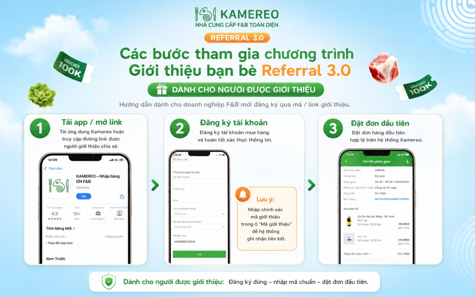 Hướng dẫn các bước tham gia chương trình giới thiệu bạn bè cho người được giới thiệu